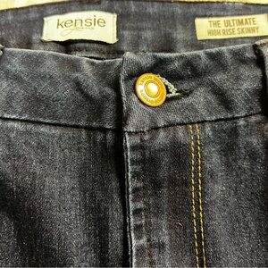 Kensie Women's High Rise Skinny Jeans - Dark Navy